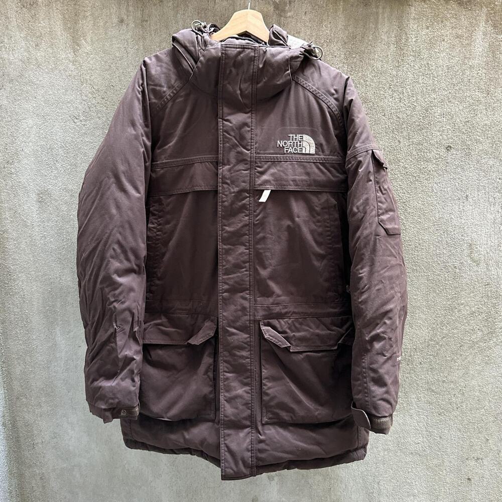 The North Face Jacket Goose Down Waterproof Nylon Puffer Brown Size M